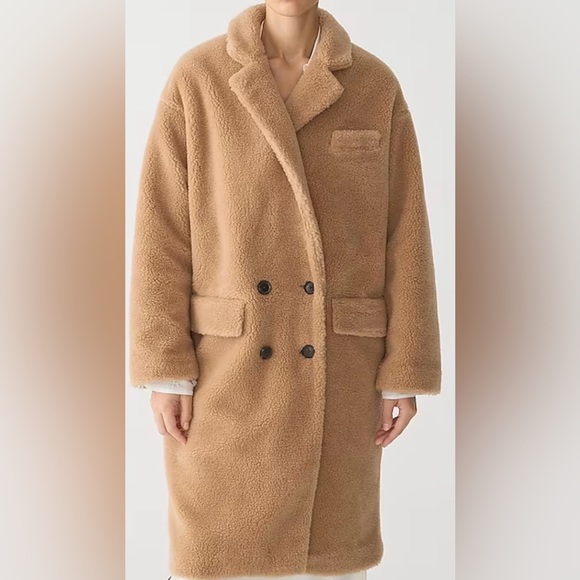 J Crew Teddy Sherpa blend Coat - Picture 2 of 6